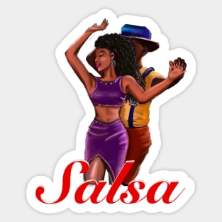 Salsa dancing couple - the best of Salsa Sticker